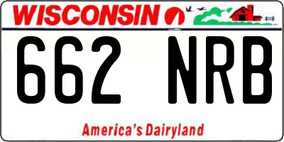 WI license plate 662NRB