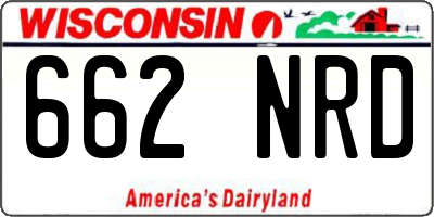 WI license plate 662NRD