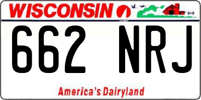 WI license plate 662NRJ