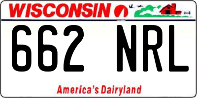 WI license plate 662NRL