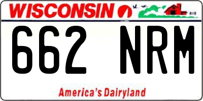 WI license plate 662NRM
