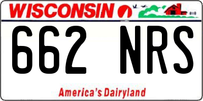 WI license plate 662NRS