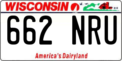 WI license plate 662NRU