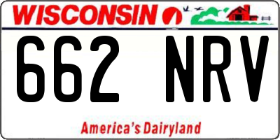 WI license plate 662NRV