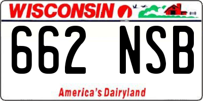 WI license plate 662NSB