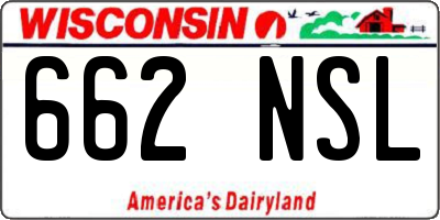 WI license plate 662NSL