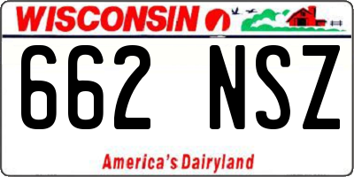 WI license plate 662NSZ