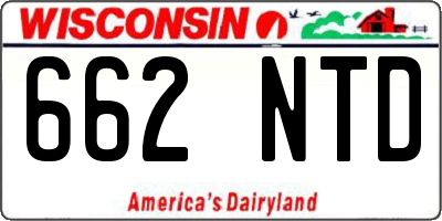 WI license plate 662NTD