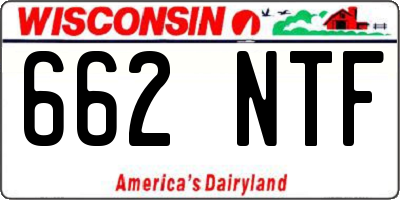 WI license plate 662NTF