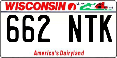WI license plate 662NTK