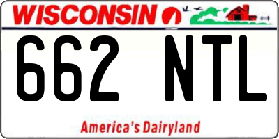 WI license plate 662NTL