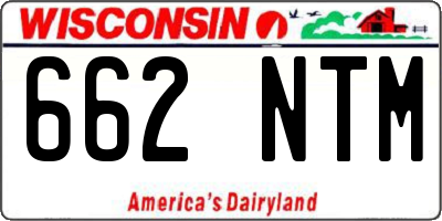 WI license plate 662NTM