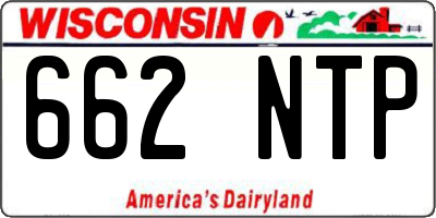WI license plate 662NTP