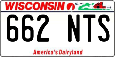 WI license plate 662NTS