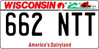 WI license plate 662NTT