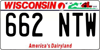 WI license plate 662NTW
