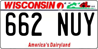 WI license plate 662NUY