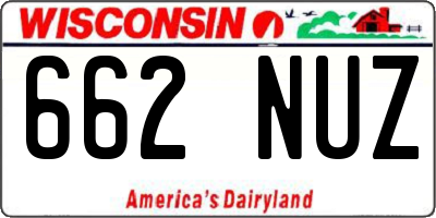WI license plate 662NUZ