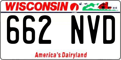 WI license plate 662NVD