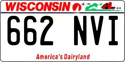 WI license plate 662NVI