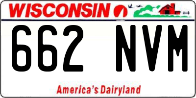 WI license plate 662NVM