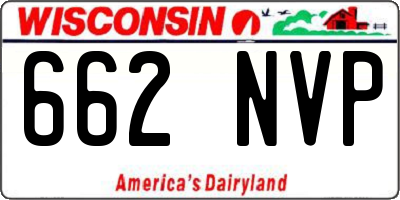 WI license plate 662NVP