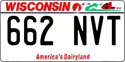 WI license plate 662NVT
