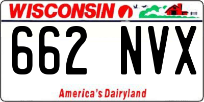 WI license plate 662NVX