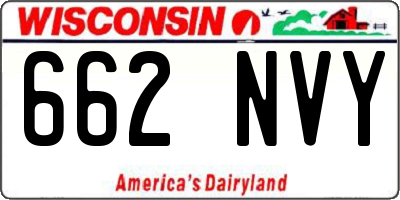 WI license plate 662NVY
