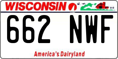 WI license plate 662NWF