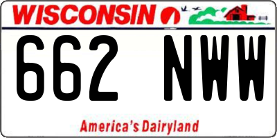 WI license plate 662NWW