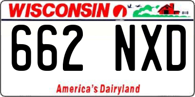 WI license plate 662NXD