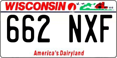 WI license plate 662NXF