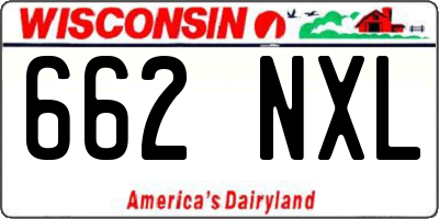 WI license plate 662NXL
