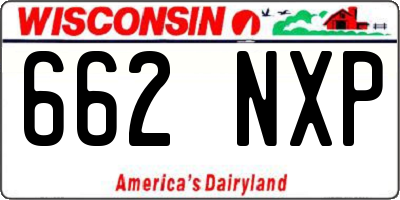 WI license plate 662NXP