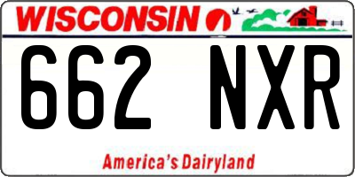 WI license plate 662NXR