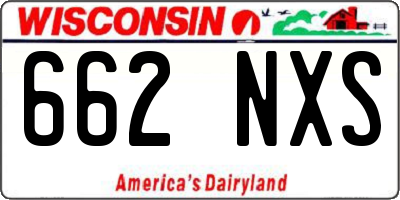 WI license plate 662NXS