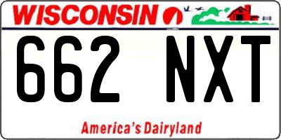 WI license plate 662NXT