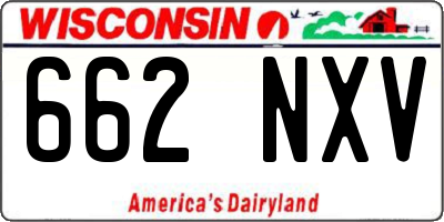 WI license plate 662NXV