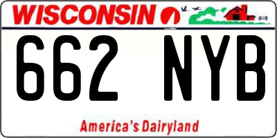 WI license plate 662NYB