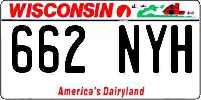 WI license plate 662NYH