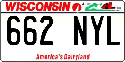 WI license plate 662NYL
