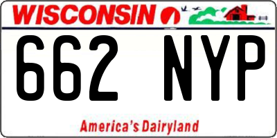 WI license plate 662NYP