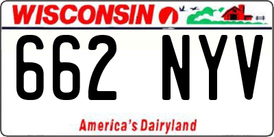 WI license plate 662NYV