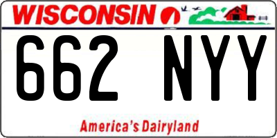 WI license plate 662NYY