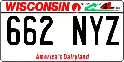 WI license plate 662NYZ