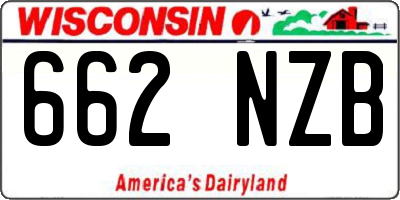 WI license plate 662NZB