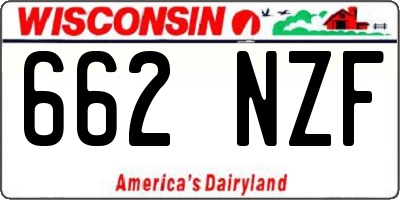 WI license plate 662NZF