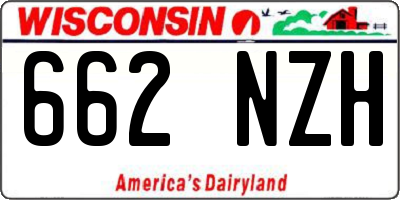 WI license plate 662NZH