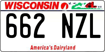 WI license plate 662NZL